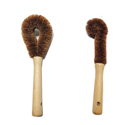 Wooden Handle Natural Sisal Fiber Wash Pot Brush Cleaning Brush Kitchen Cleaning Brush