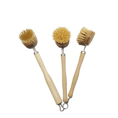 Sisal Cleaning Dish Bottle Pot Brush Cleaning Brush with Wooden Handle