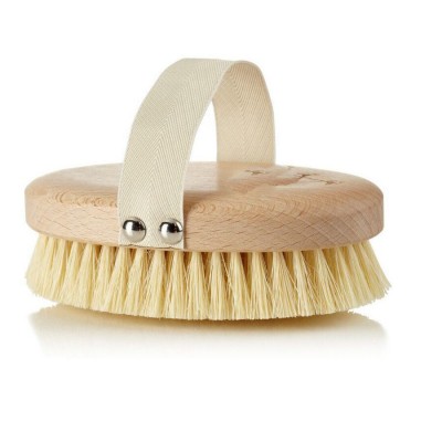 Lotus Wood Bath, Double-Sided Massage, Bristle Bath Brush, Back Brush