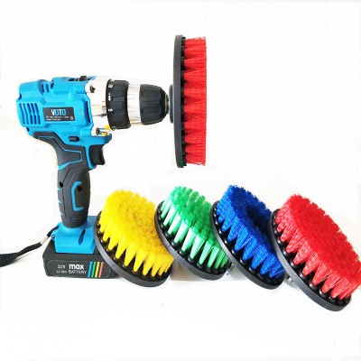 4 Pieces Drill Cleaning Brush Power Scrubber Brush Kit for Bathroom Cleaning