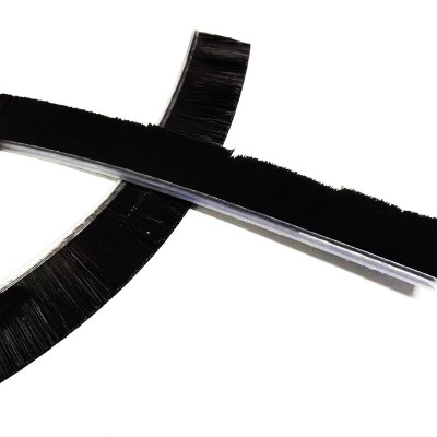 Door Sealing Furniture Dusting Black PP Nylon Bristle Strip Brush