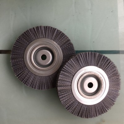 Abrasive Polishing Brush of Stainless Steel Shaft Copper Plated Steel Wire Grinding Wheel for Metal Polishing