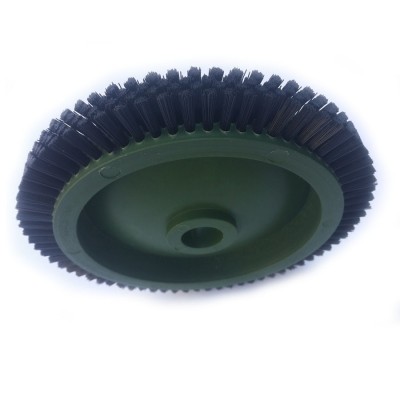 Round Textile Loom Brush with Pig Hair