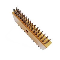 Industry Polishing Flat Wire Block Square Brush with Wooden Handle