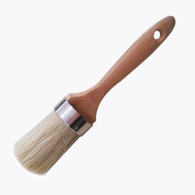 Chalk Paint Wax Brush 100% Natural Bristles Ergonomic Wood Handle